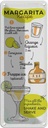 Blechschild 27x10 cm Margarita Recipe orange lime
