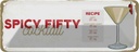 Blechschild 10x27 cm Spicy Fifty Cocktail Recipe