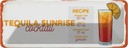 Blechschild 10x27 cm Tequila Sunrise Cocktail Recipe