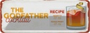 Blechschild 10x27 cm The Godfather Cocktail Recipe