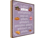 Holzschild 40x30 cm in dieser Küche wird gefeiert Kochen