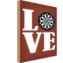 Holzschild 40x30 cm Love Dart Sport Hobby