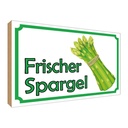 Holzschild 30x40 cm frischer Spargel Restaurant Essen Trinken