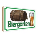 Holzschild 30x40 cm Biergarten Bier Brauerei Essen Trinken