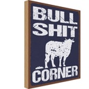 Holzschild 40x30 cm Bullshit Corner lustig Dekoration