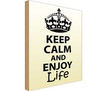 Holzschild 40x30 cm Keep Calm and enjoy life