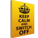 Holzschild 40x30 cm Keep Calm and switch off