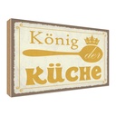 Holzschild 30x40 cm König der Küche Krone Geschenk