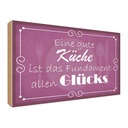 Holzschild 30x40 cm gute Küche Fundament allen Glück Spruch Zitat
