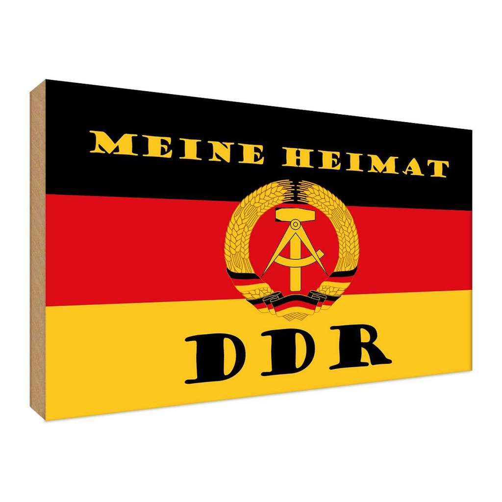 Holzschild 30x40 cm meine Heimat DDR Fahne Ostalgie Deutschland