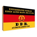 Holzschild 30x40 cm alter Mann DDR aufgewachsen Deutschland