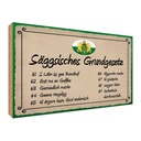 Holzschild 30x40 cm säggsisches Grundgesetz lustig Dekoration