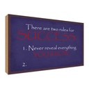 Holzschild 30x40 cm two rules for Success never Dekoration