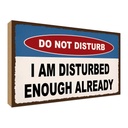 Holzschild 30x40 cm do not disturb a am disturbed Warnschild Hinweisschild
