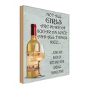 Holzschild 40x30 cm not all girls made of sugar and Spruch Zitat