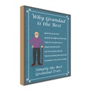 Holzschild 40x30 cm why Grandad is the best Opa Oma