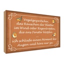 Holzschild 30x40 cm Vogelgezwitscher Vogel Dekoration