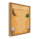 Holzschild 40x30 cm Bier unser in Ewigkeit Prost Essen Trinken