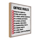 Holzschild 40x30 cm Office rules it buzzes ignore is Spruch Zitat