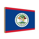 Holzschild 30x40 cm Belizes Belize Flagge Fahne Wappen