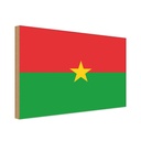 Holzschild 30x40 cm Burkina Fasos Faso Flagge Fahne Wappen