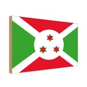 Holzschild 30x40 cm Burundis Burundi Flagge Fahne Wappen