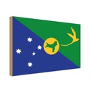Holzschild 30x40 cm Weihnachtsinsel Christmas Island Flagge Fahne Wappen