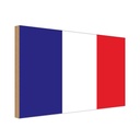 Holzschild 30x40 cm Frankreichs France Flagge Fahne Wappen