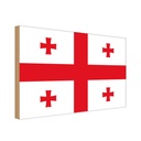 Holzschild 30x40 cm Georgiens Georgia Flagge Fahne Wappen