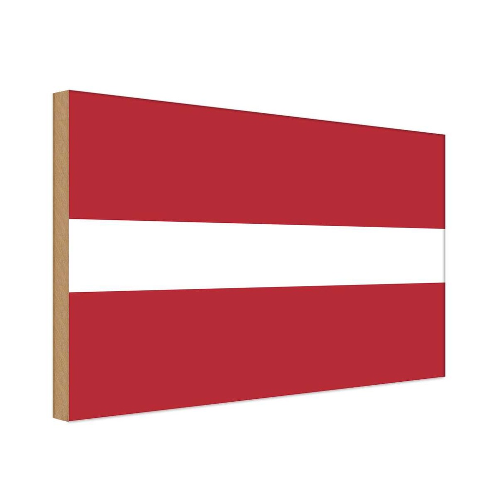 Holzschild 30x40 cm Lettlands Latvia Flagge Fahne Wappen