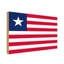 Holzschild 30x40 cm Liberias Liberia Flagge Fahne Wappen