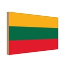Holzschild 30x40 cm Litauens Lithuania Flagge Fahne Wappen