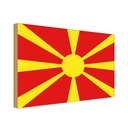 Holzschild 30x40 cm Mazedoniens Macedonia Flagge Fahne Wappen