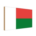 Holzschild 30x40 cm Madagaskars Madagascar Flagge Fahne Wappen