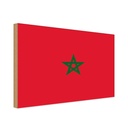 Holzschild 30x40 cm Marokkos Morocco Flagge Fahne Wappen