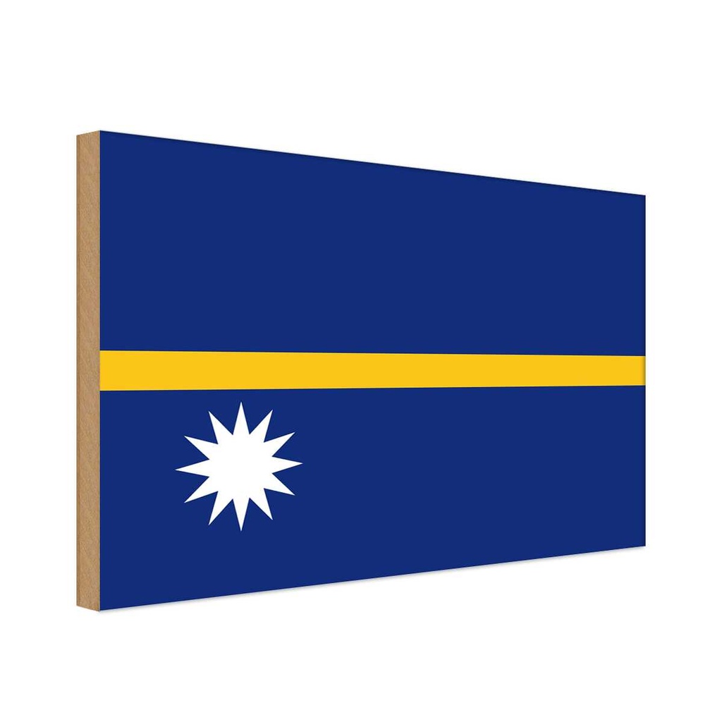 Holzschild 30x40 cm Naurus Nauru Flagge Fahne Wappen