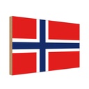 Holzschild 30x40 cm Norwegens Norway Flagge Fahne Wappen
