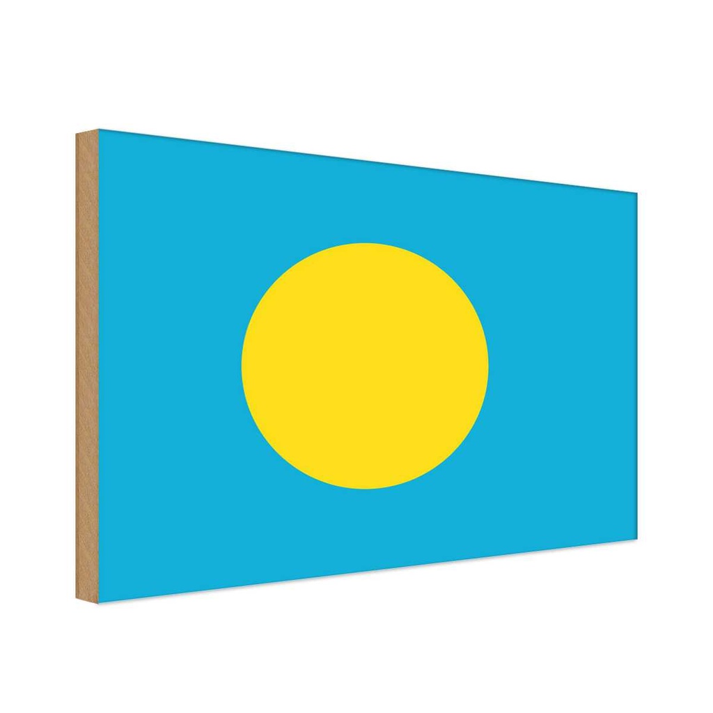 Holzschild 30x40 cm Palaus Palau Flagge Fahne Wappen