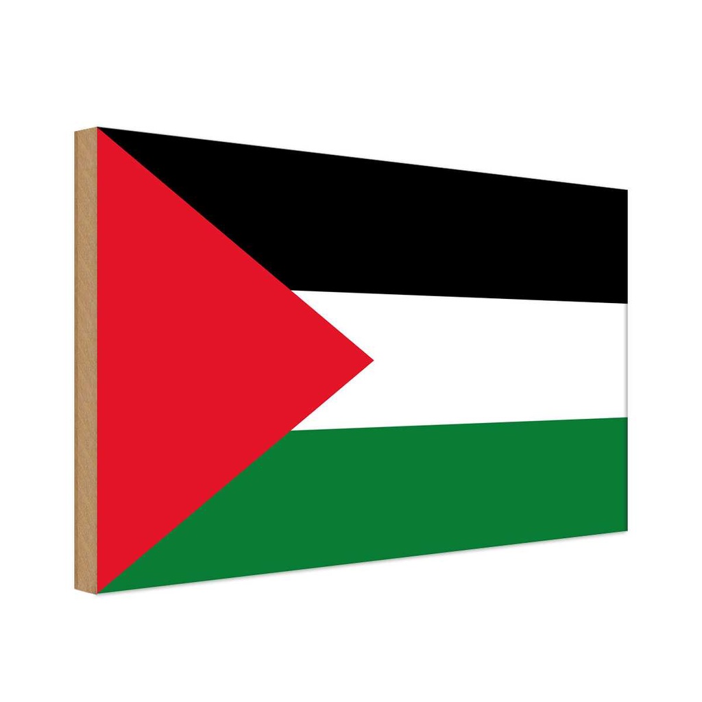 Holzschild 30x40 cm Palästinas Palestine Flagge Fahne Wappen