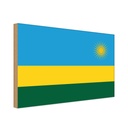 Holzschild 30x40 cm Ruandas Rwanda Flagge Fahne Wappen