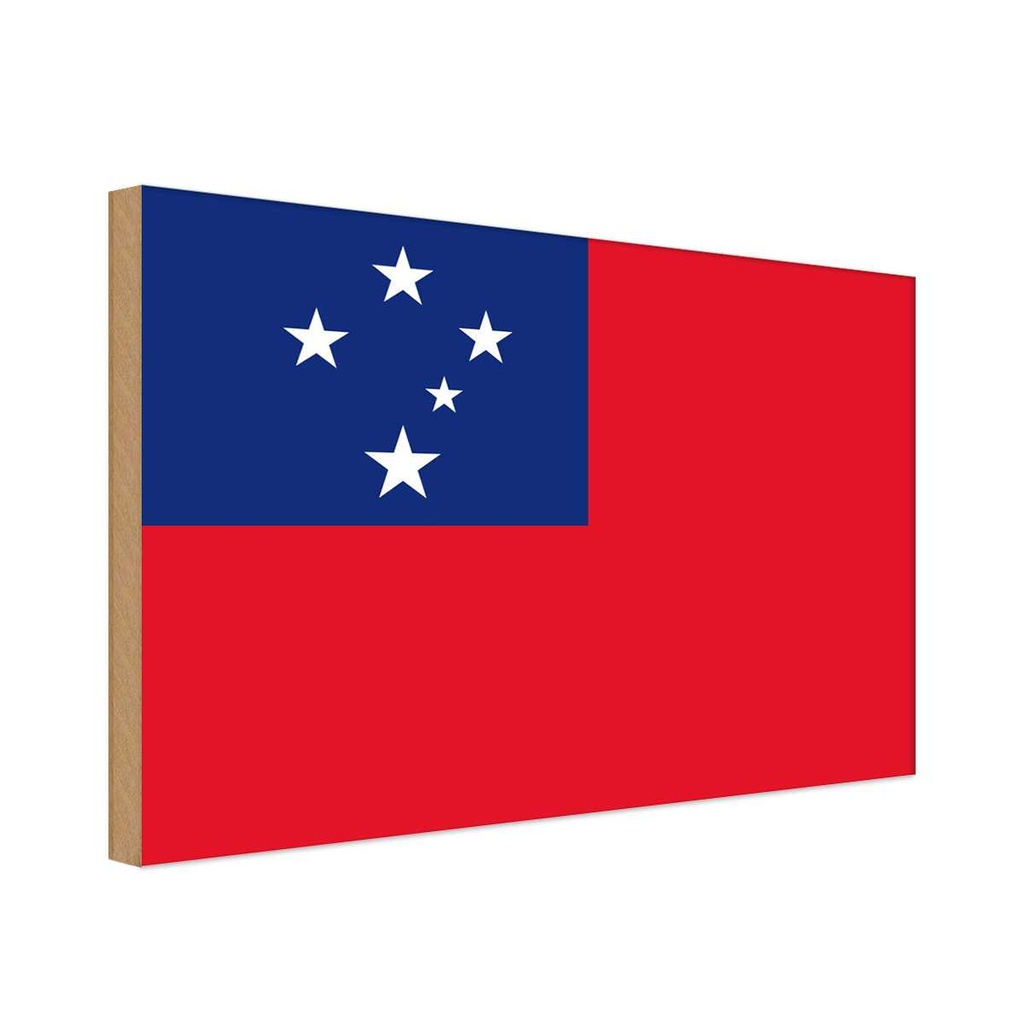 Holzschild 30x40 cm Samoas Samoa Flagge Fahne Wappen