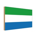 Holzschild 30x40 cm Sierra Leones Leone Flagge Abenteuer Reisen