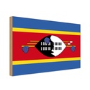 Holzschild 30x40 cm Swasilands Eswatini Flagge Fahne Wappen