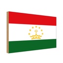 Holzschild 30x40 cm Tadschikistan Tajikistan Flagge Fahne Wappen