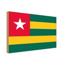 Holzschild 30x40 cm Togos Togo Flagge Fahne Wappen