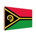 Holzschild 30x40 cm Vanuatus Vanuatu Flagge Fahne Wappen