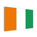 Holzschild 30x40 cm Elfenbeinküste Ivory Coast Flagge Fahne Wappen