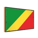 Holzschild 30x40 cm Kongo Retro the Congo Flagge Fahne Wappen