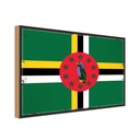 Holzschild 30x40 cm Dominicas Retro Dominica Flagge Fahne Wappen