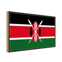 Holzschild 30x40 cm Kenias Retro Kenya Flagge Fahne Wappen